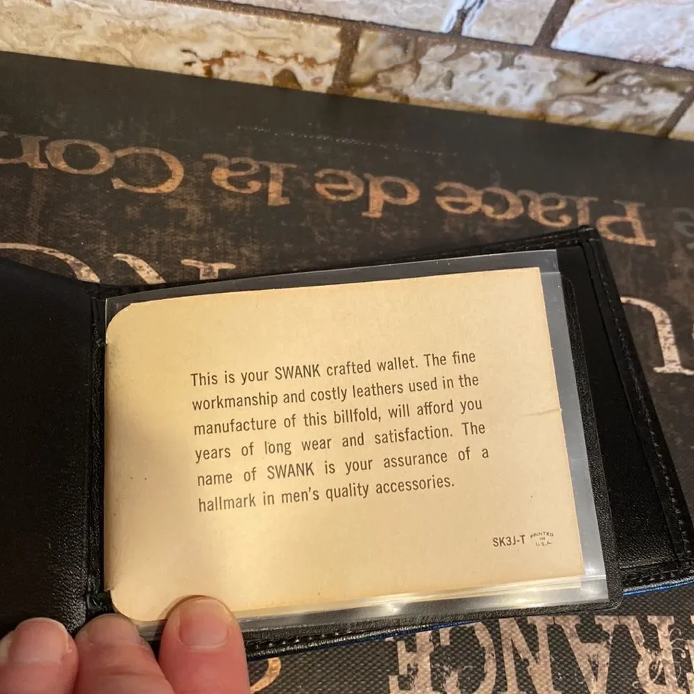 NWT SWANK Suede Stripe Wallet